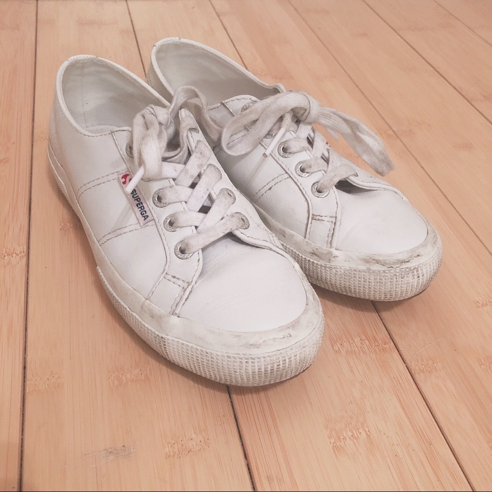White Leather SUPERGA Sneakers